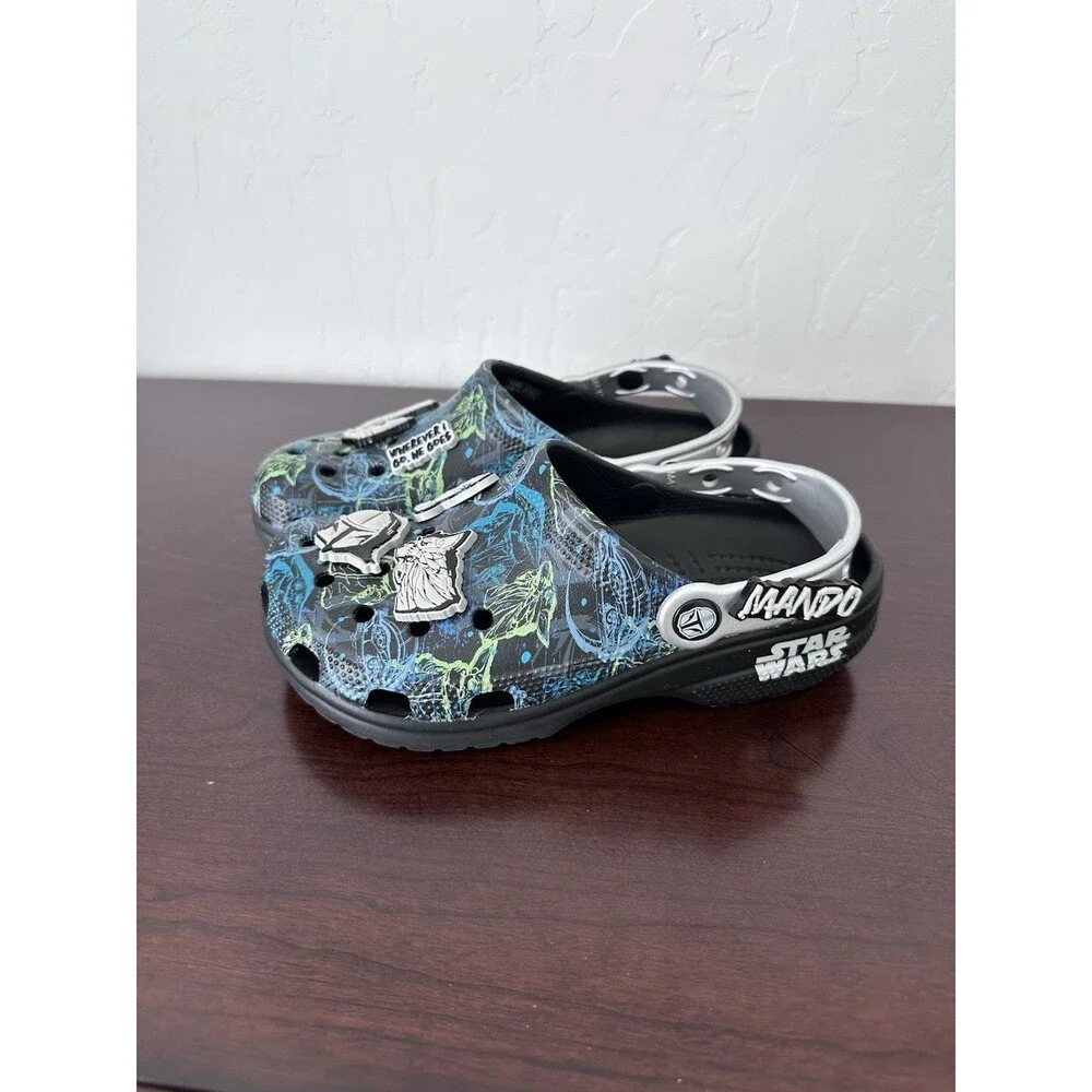 J4 Crocs Classic Star Wars The Child Grogu Clog M4-W6 Kids Slip On Mandalorian